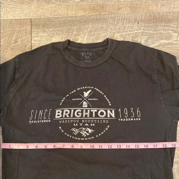 Brighton Black Short Sleeve Tee with Bold Chest Graphic - Picture 3 of 7
